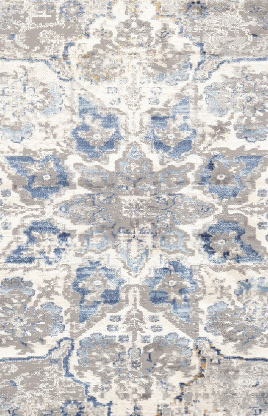 Canvello Light Grey Fabric Area Rug- 5' X 8'