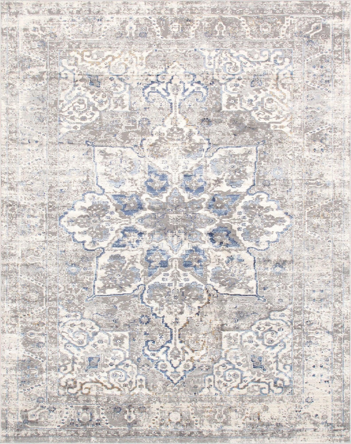 Canvello Light Grey Fabric Area Rug- 9'6" X 13'6"