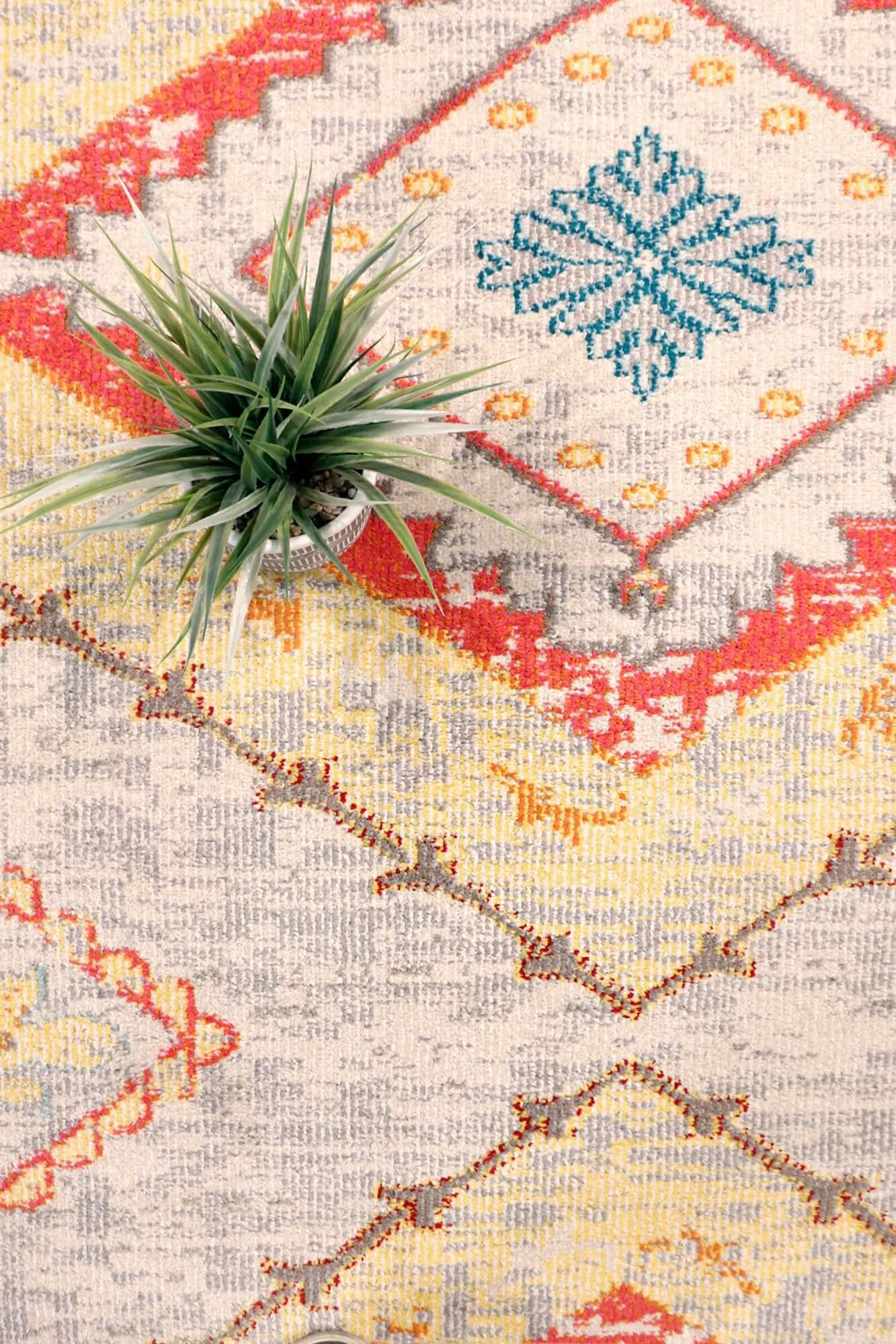 Canvello Modern Design Power Loom Area Rug- 4' X 6'
