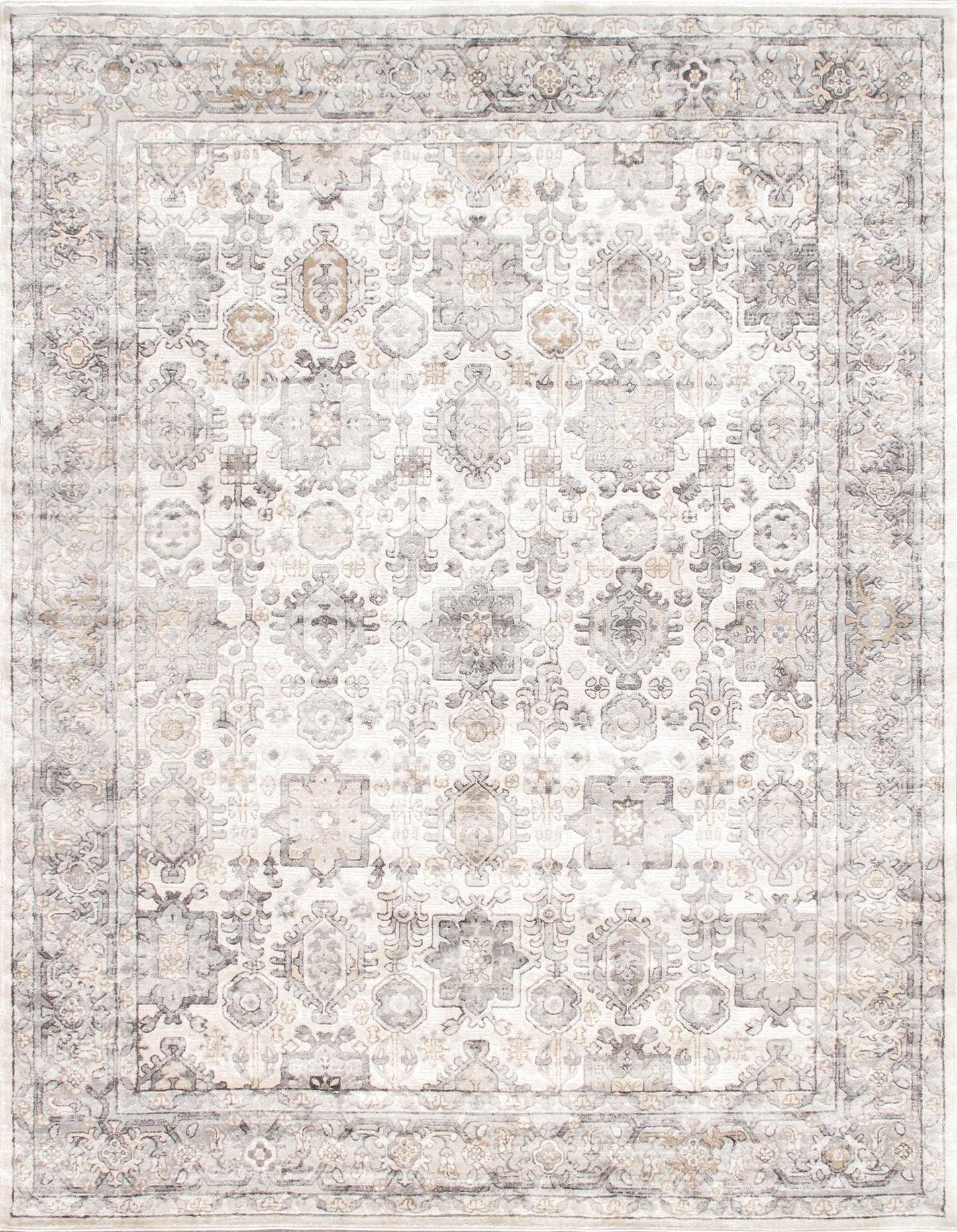 Canvello Modern Design Power Loom Area Rug- 4' X 6'