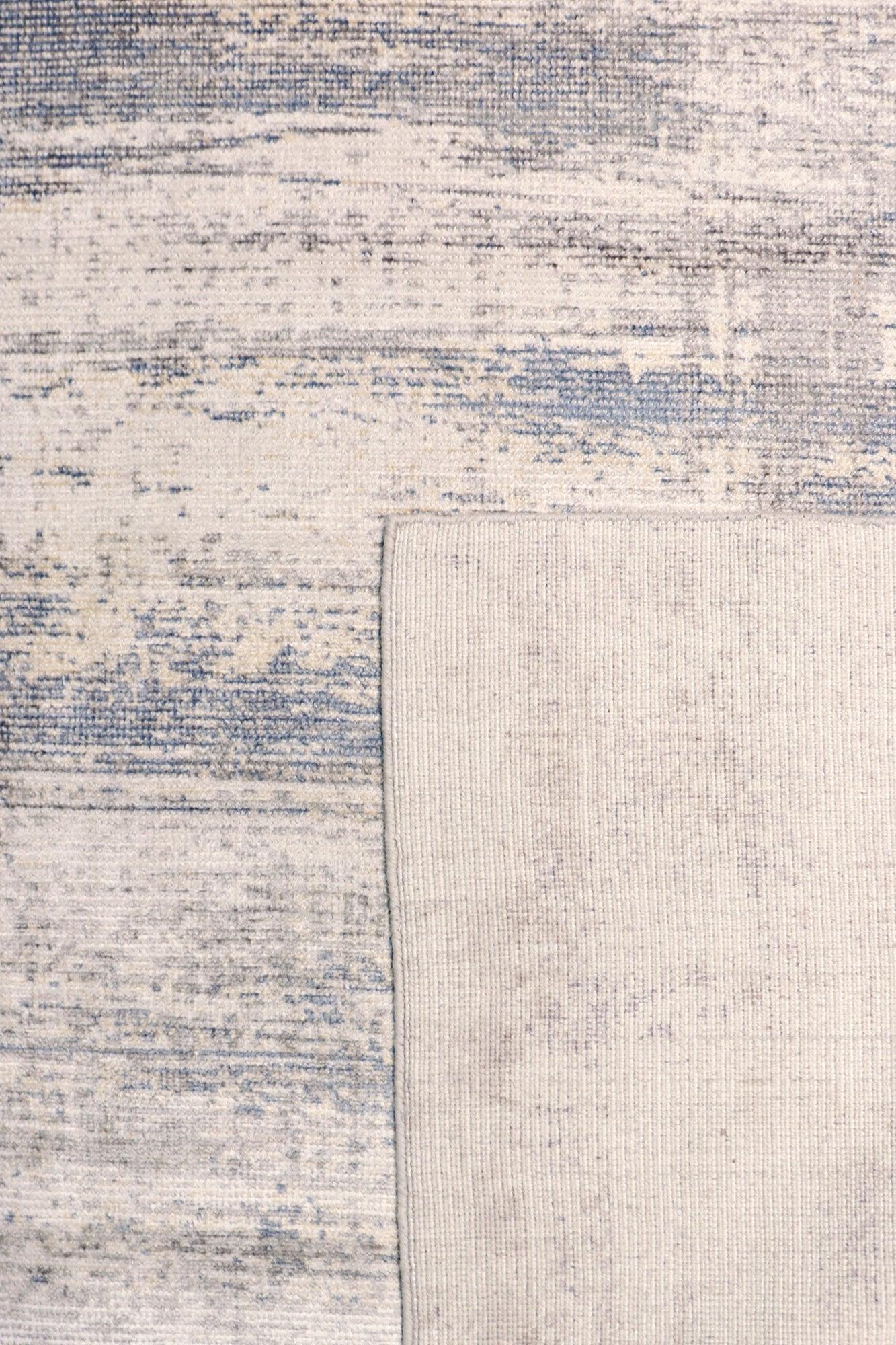 Canvello Modern Handloom Ivory Bsilk & Wool Area Rug- 5' X 8'