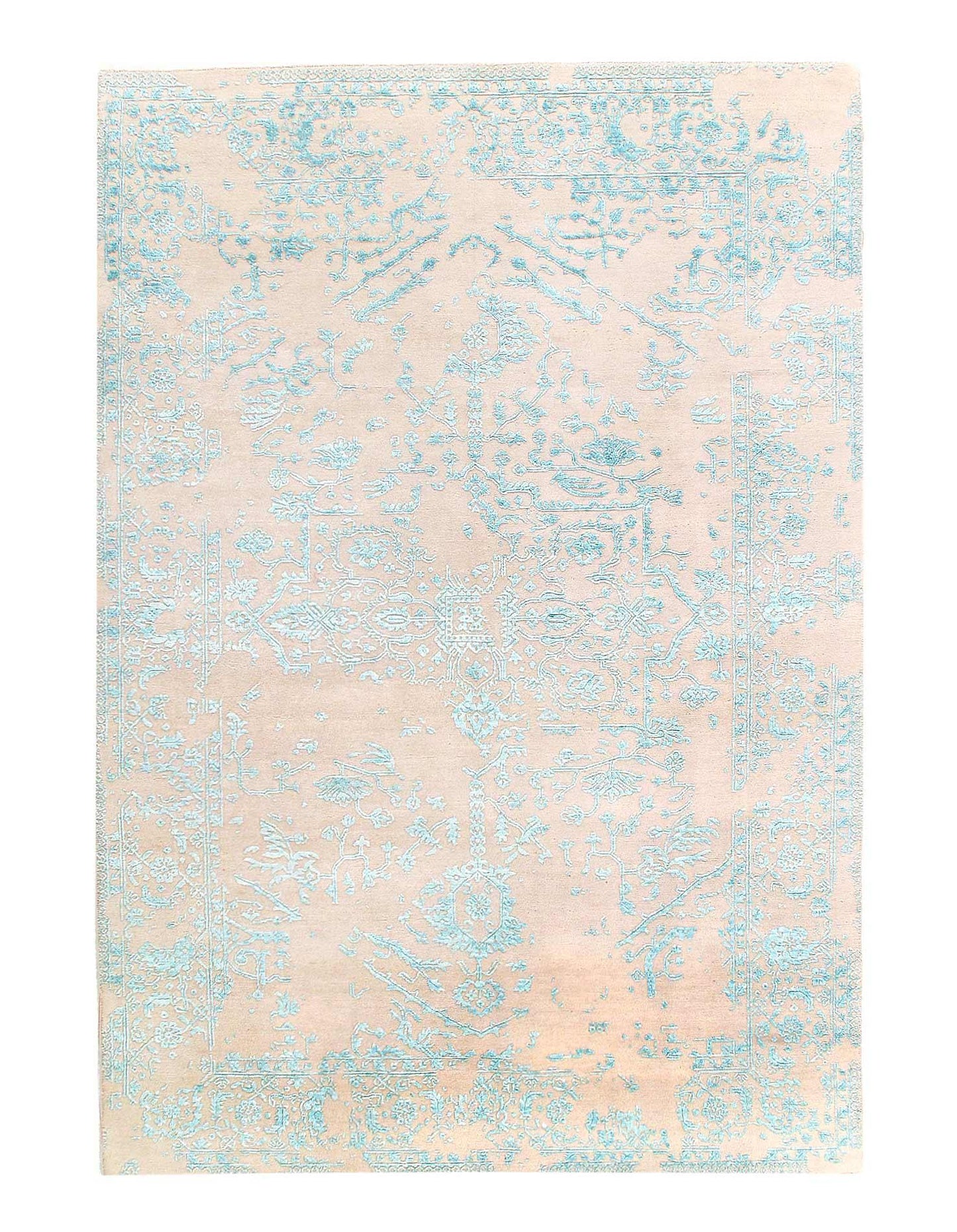 Canvello Modern Light Blue Rugs For Living Room - 6' X 8'11''