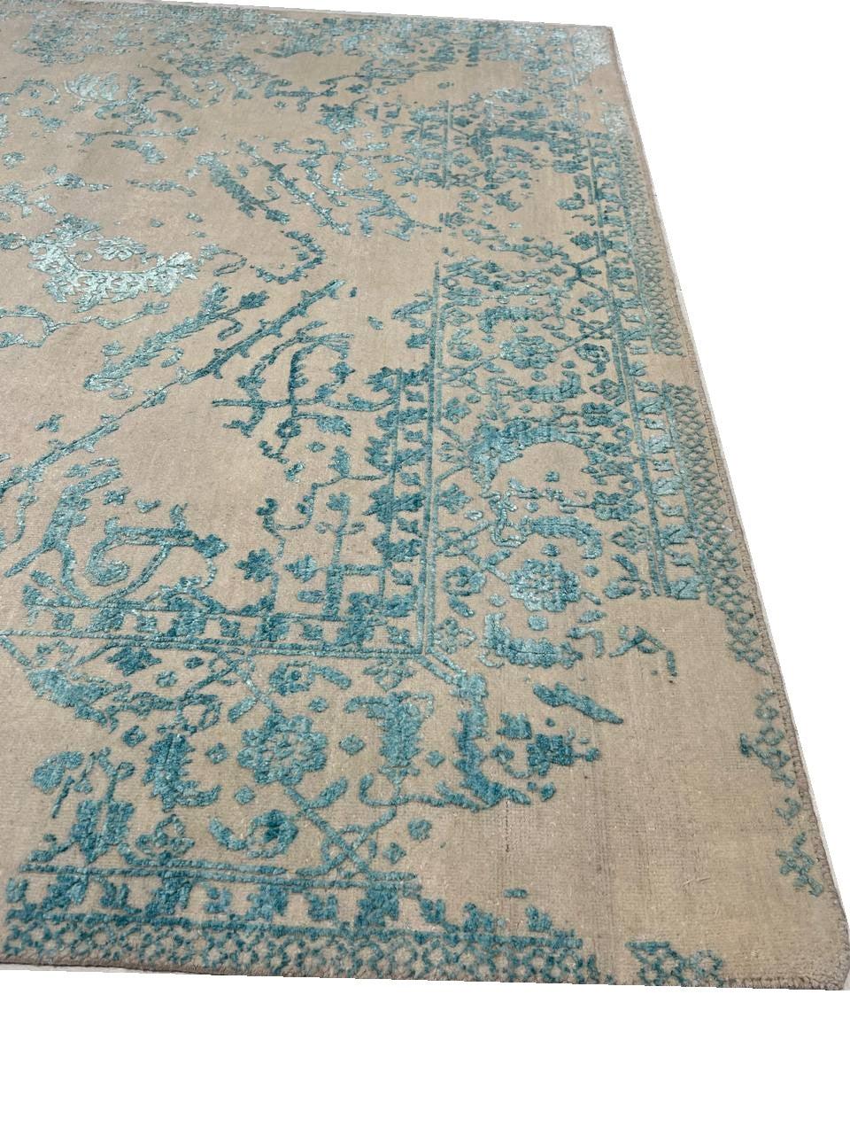 Canvello Modern Light Blue Rugs For Living Room - 6' X 8'11''