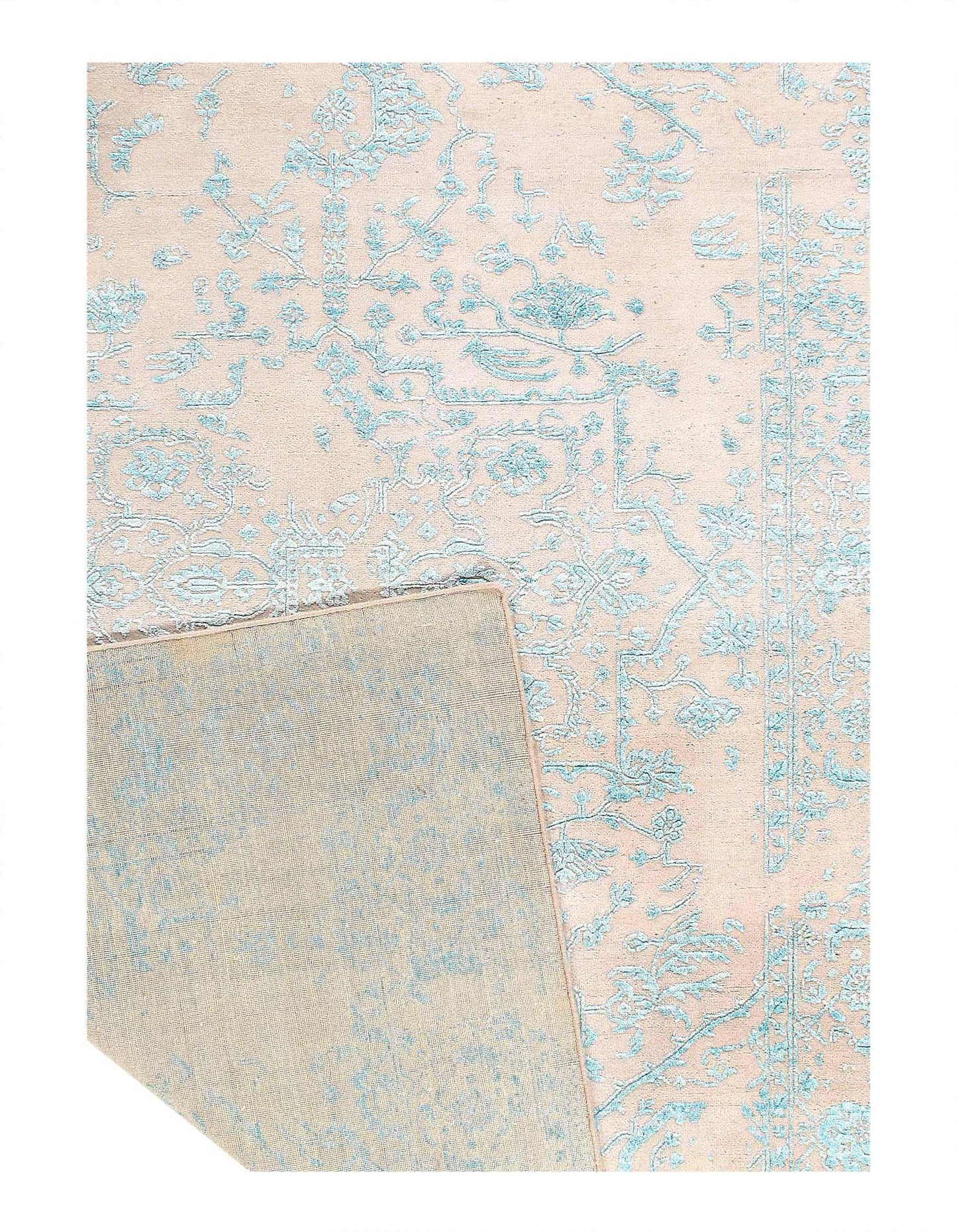 Canvello Modern Light Blue Rugs For Living Room - 6' X 8'11''
