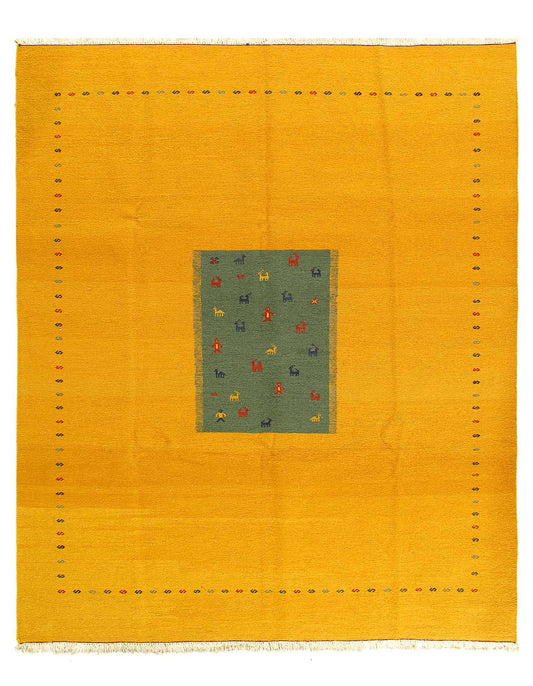 Canvello Sumac Green And Gold Area Rugs - 8' X 10'