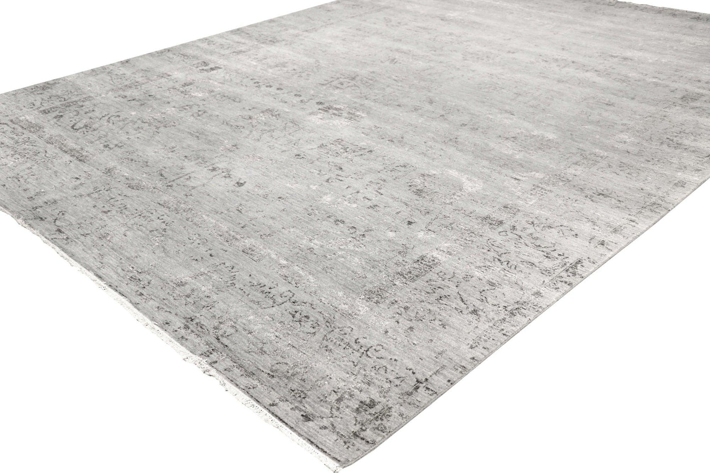 Canvello Transitional Hand-Knotted Silk & Wool Area Rug- 9' X 12'