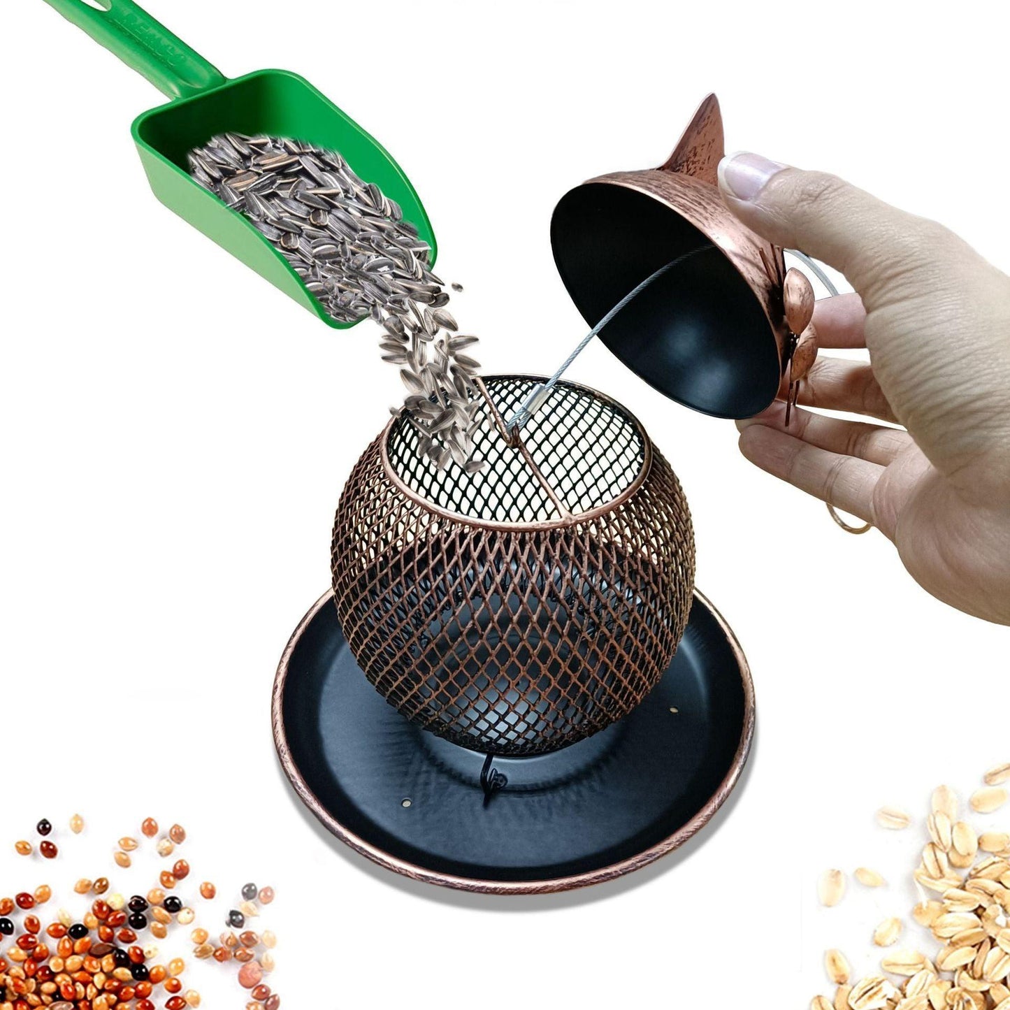 Cat Haven Bird Feeder: Charming Handmade Outdoor Decor For Feathered Friends