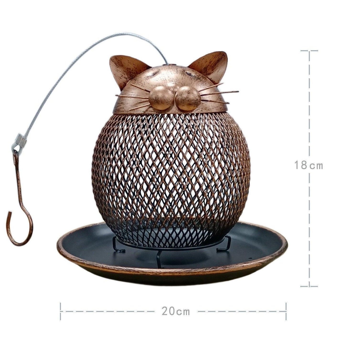 Cat Haven Bird Feeder: Charming Handmade Outdoor Decor For Feathered Friends
