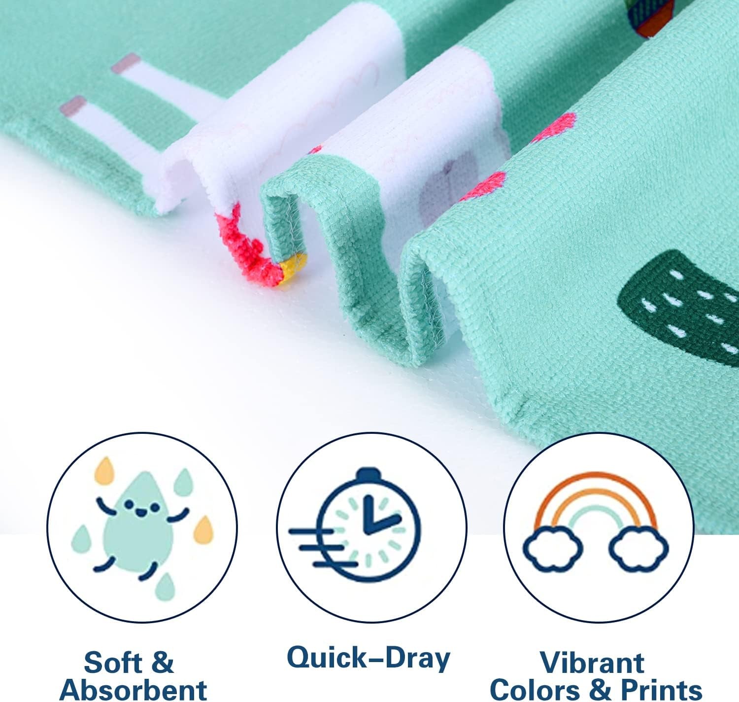 Llama Alpaca Cactus Beach Towel, Quick Dry, Sand-Free Microfiber, Soft and Durable, Ideal for Beach, Pool, Travel, 30X60 Oversized Towel, Vibrant Designs, for Outdoor Enthusiasts