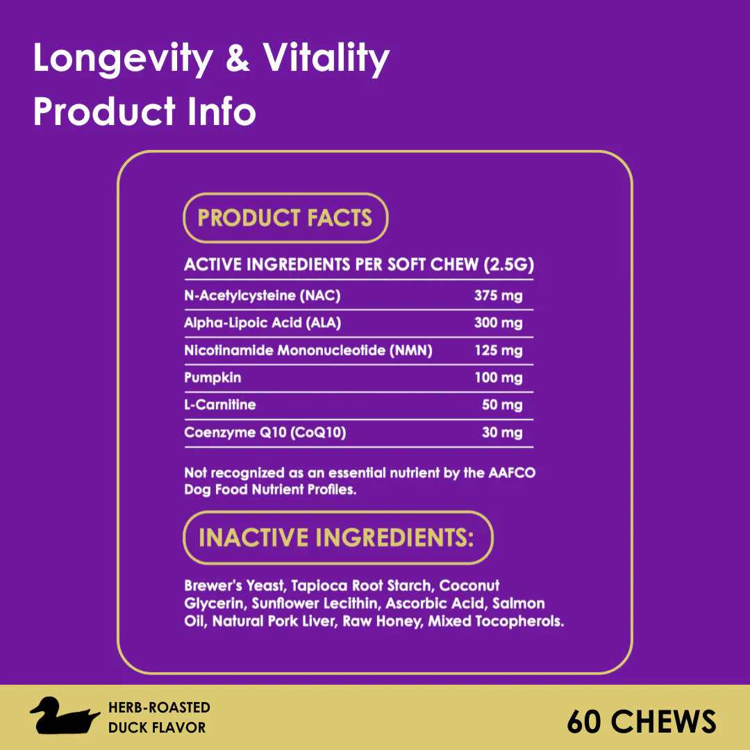 Longevity & Vitality Dog Chews