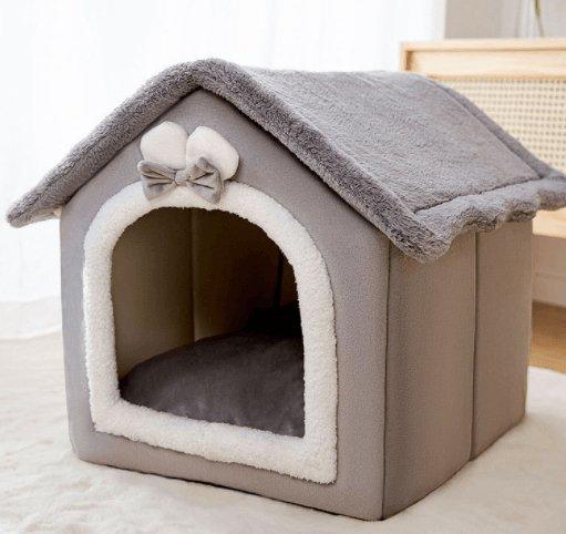 Cozyfold Pet House: Foldable Winter Bed & Enclosed Cave For Dogs And Cats