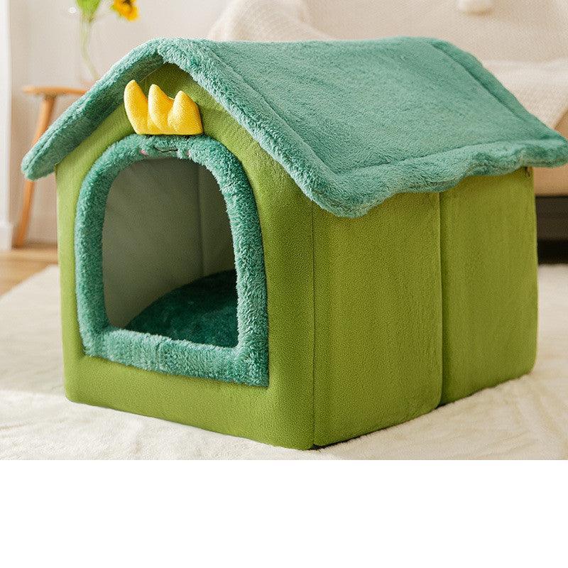 Cozyfold Pet House: Foldable Winter Bed & Enclosed Cave For Dogs And Cats