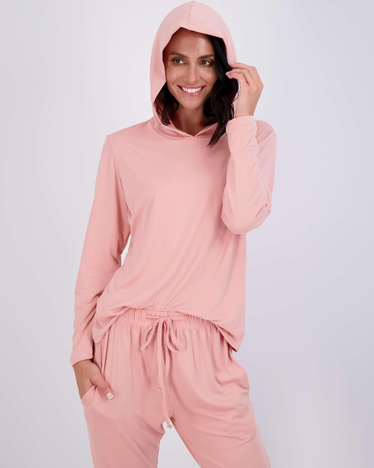 2 Pack: Women'S Soft Long Sleeve Sleep Set - Comfortable Lounge Pull over Hoodie and Henley Jogger