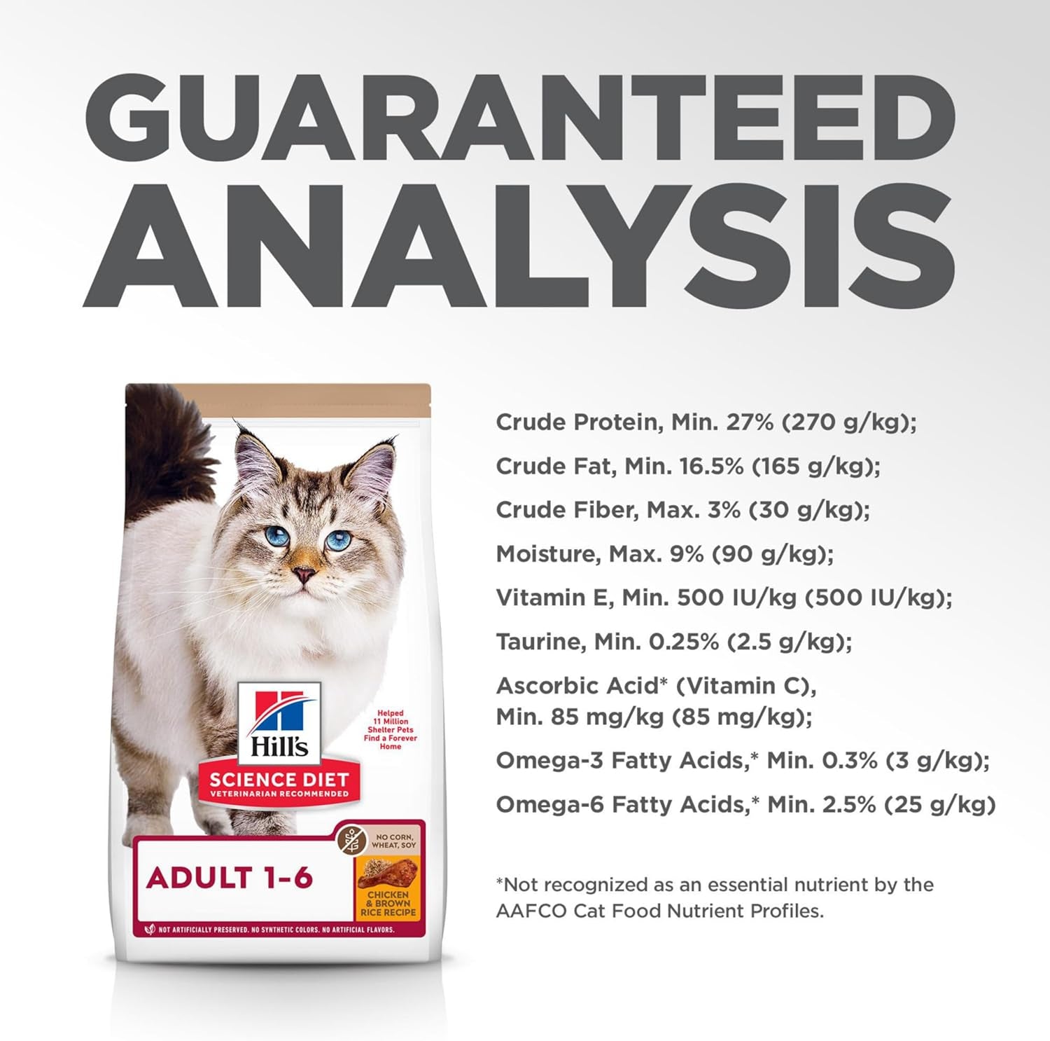 Adult 1-6 No Corn, Wheat or Soy Dry Cat Food, Chicken, 3.5 Lb. Bag