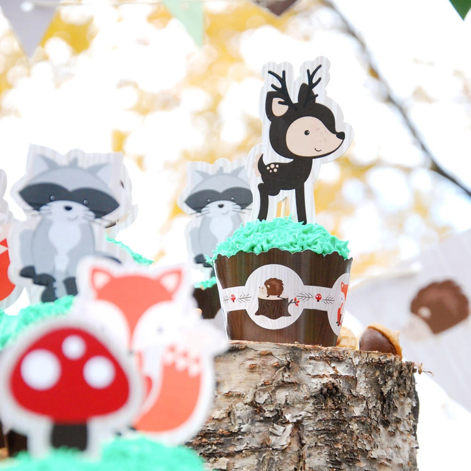 Woodland Creatures - DIY Shaped Baby Shower or Birthday Party Cut-Outs - 24 Count