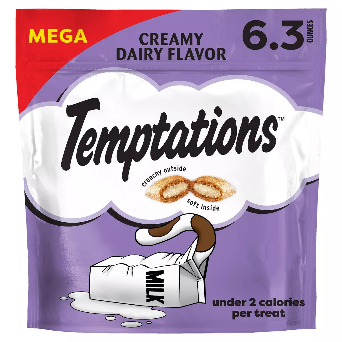 Temptations Creamy Milk Crunchy Cat Treats