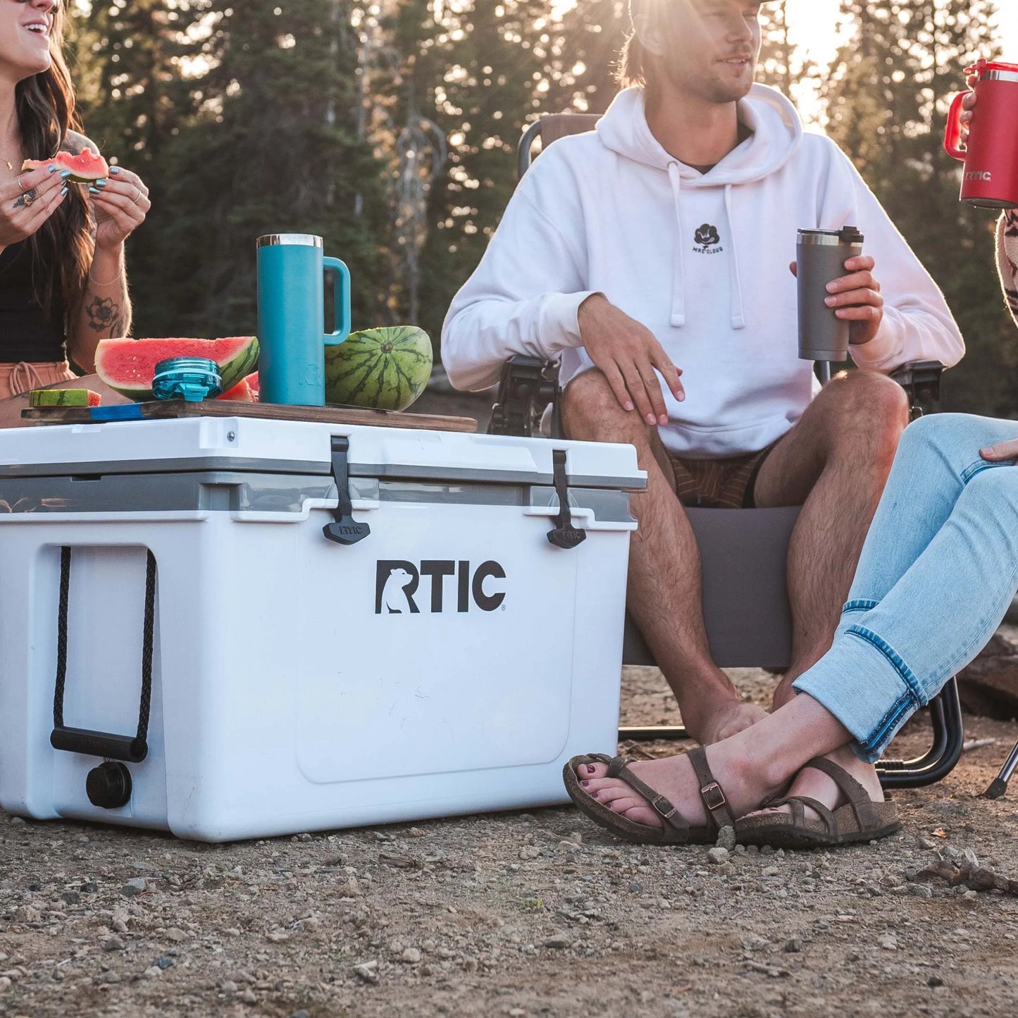 Ultra-Light 52 Qt Hard-Sided Ice Chest Cooler, Fits 76 Cans, Trailblazer