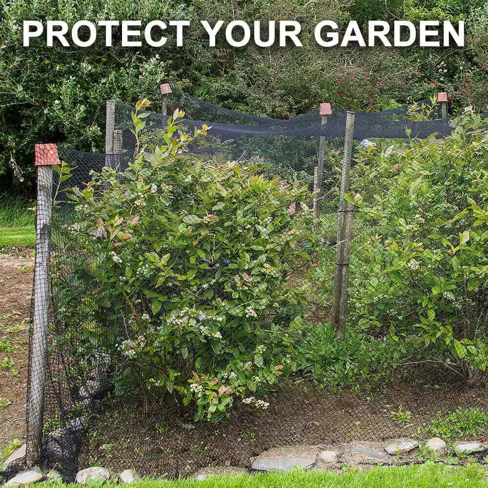 7.5 Ft. X 65 Ft. Black Polywire Garden and Plant Protective Netting with 3/5 In. Mesh, Reusable and Doesn'T Tangle