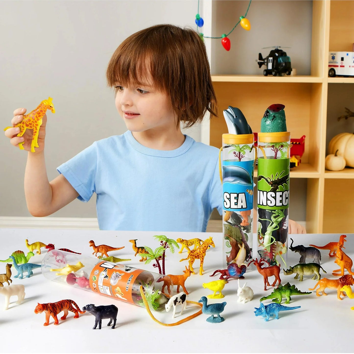 69Pcs Small Animal Figures, Assorted Mini Plastic Animal Toy, Tiny Little Animals for Sensory Bin, Birthday Party Favor for Kids Toddler Aged 3-8