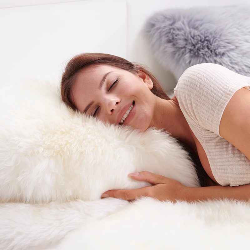 Natural New Zealand Sheepskin Rug 2x6 | Double Pelt | Thick Plush | Undyed & Formaldehyde-Free | Baby-Safe-3