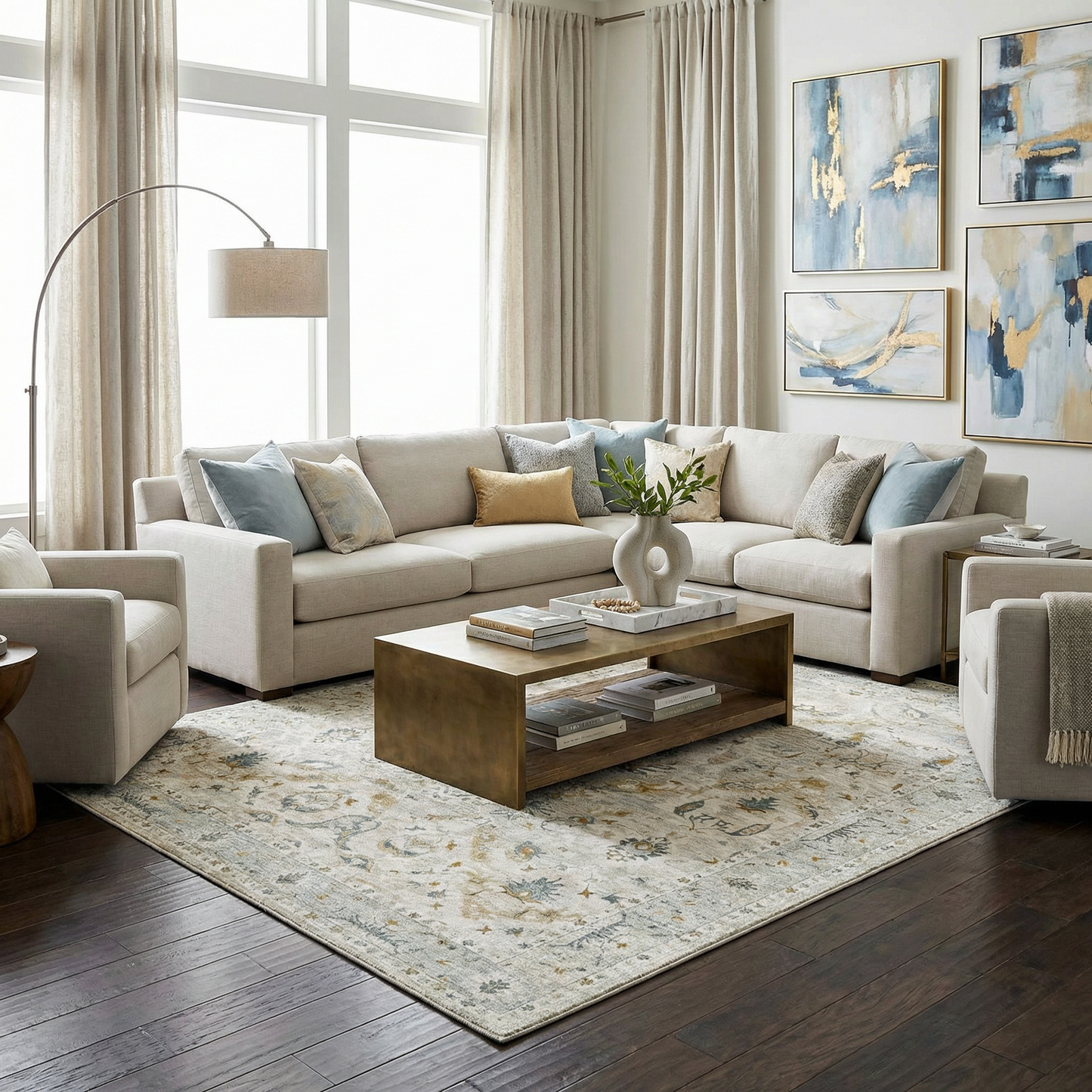 Emile Textured Rug with Fringes