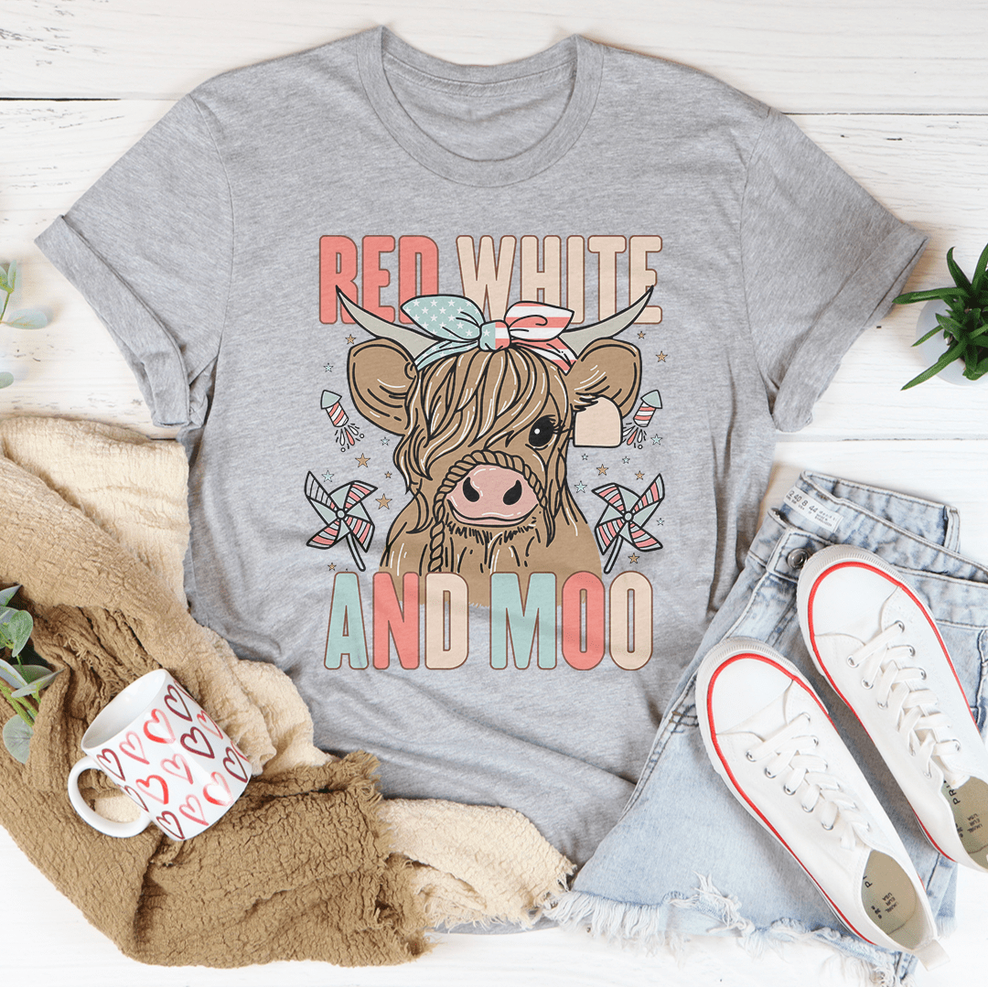 Red White And Moo Tee