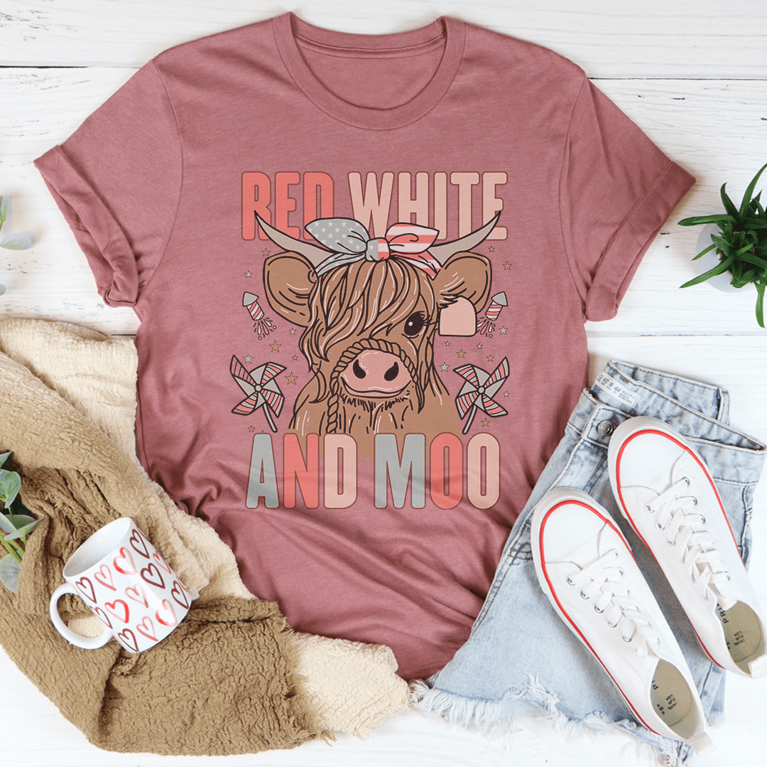 Red White And Moo Tee