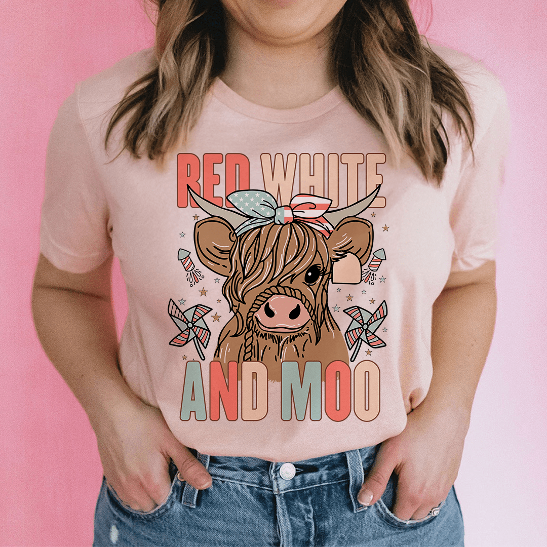 Red White And Moo Tee